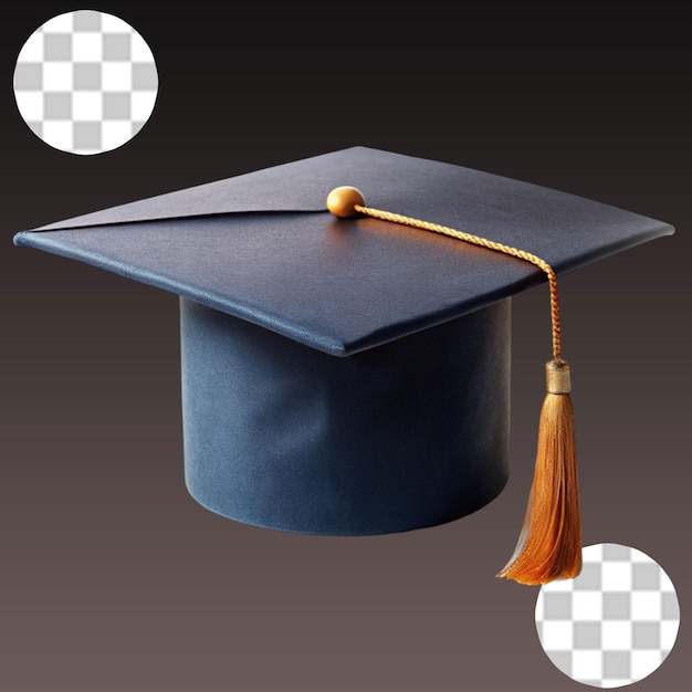 PSD cap de graduation sur fond transparent