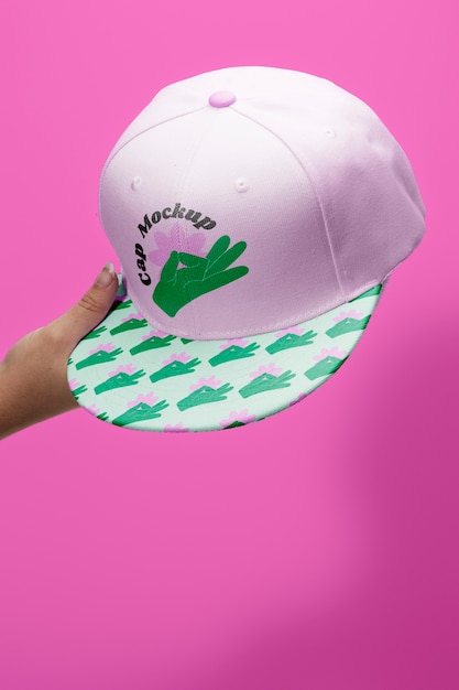 PSD cap peak mockup-design