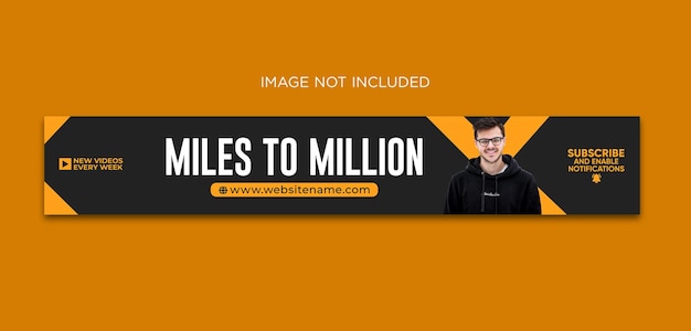 Capa de banner profissional do youtube Modelo de psd premium