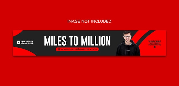 Capa de banner profissional do youtube Modelo de psd premium