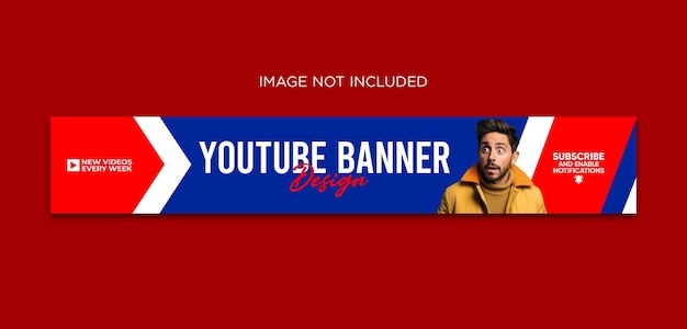 Capa de banner profissional do youtube para mídias sociais Modelo de psd premium