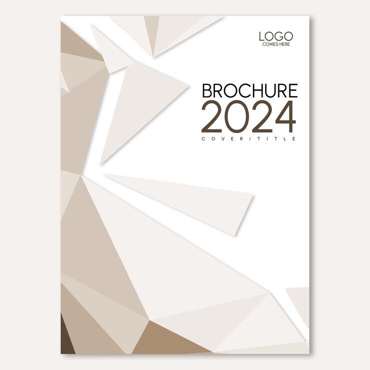 PSD capa de brochura com efeito de vidro quebrado