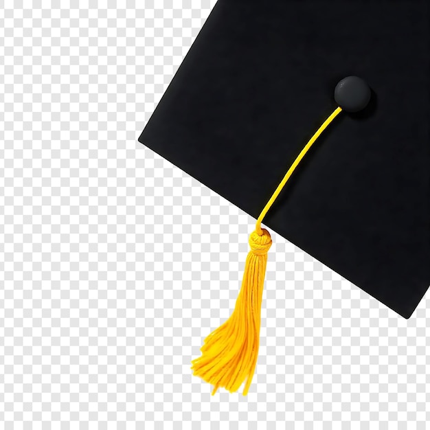 Capa de graduação de borracha preta de borracha amarela