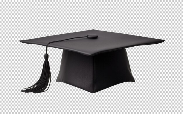 PSD capa de graduação preta isolada sobre fundo transparente