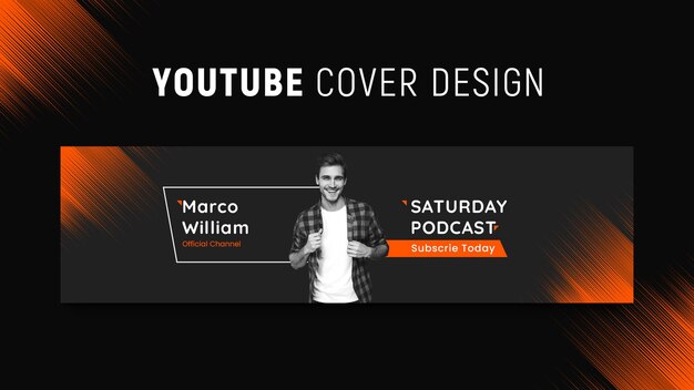 PSD capa do canal oficial do podcast do youtube