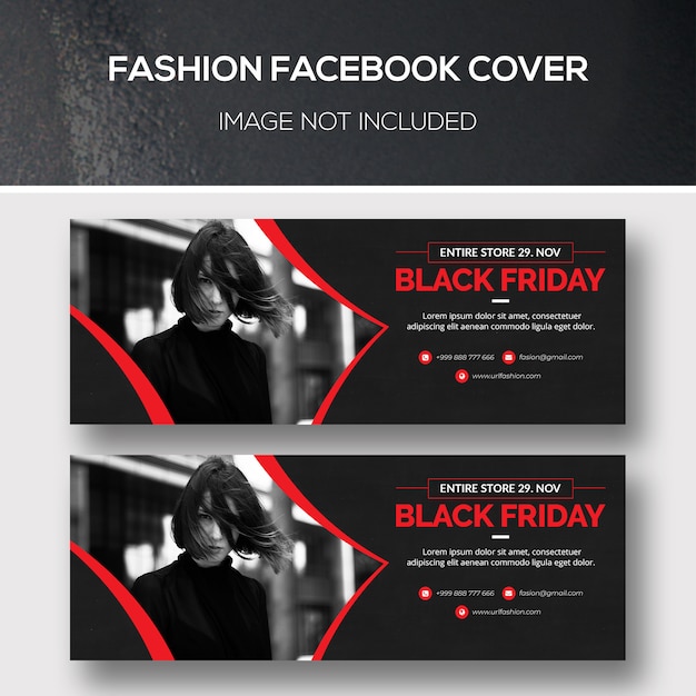 Capa do facebook de moda para black friday