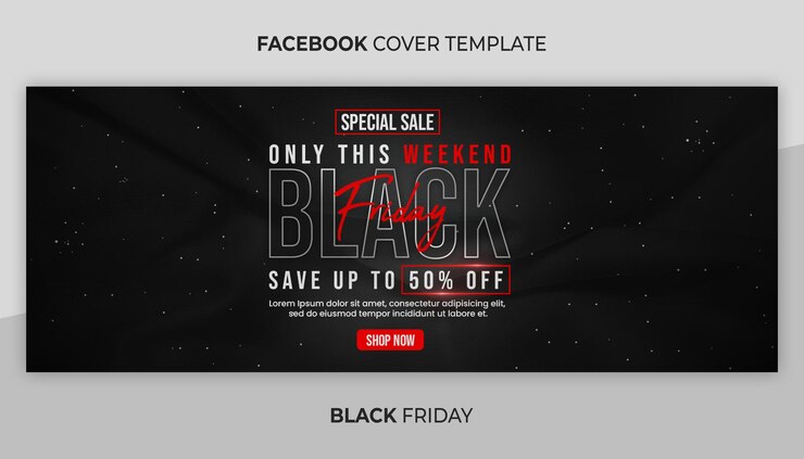 Capa do Facebook e modelo de banner da web para sexta-feira negra