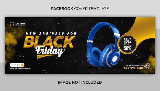 Capa do facebook e modelo de banner da web para venda e sexta-feira negra