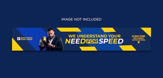 capa do youtube e banner de mídia social modelo de psd premium