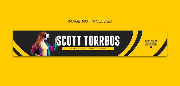 capa do youtube e banner de mídia social modelo de psd premium