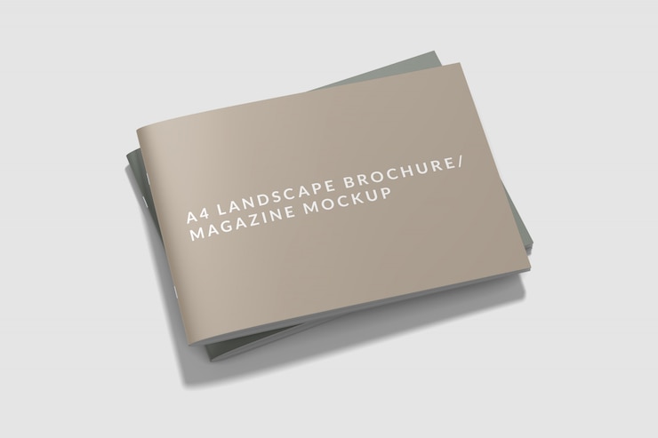 PSD capa paisagem livro / revista mockup