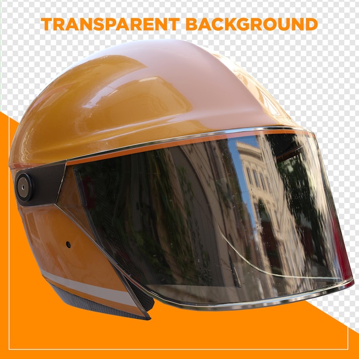 PSD capacete amarelo renderizado em 3d com fundo transparente