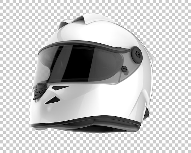 PSD capacete de corrida isolado na ilustração de renderização 3d de fundo transparente