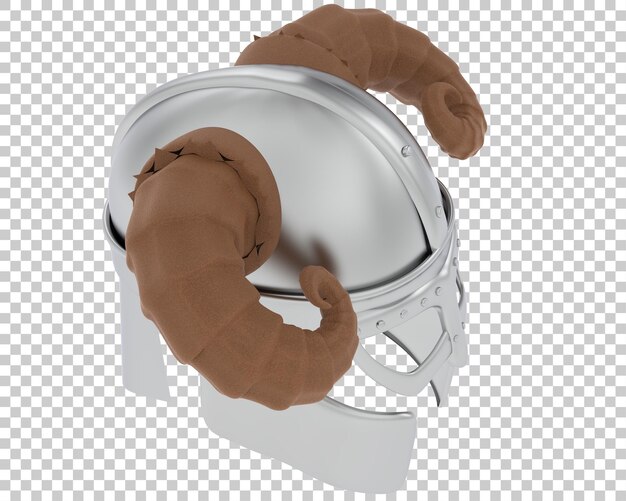 PSD capacete de gladiador isolado na ilustração de renderização 3d de fundo transparente