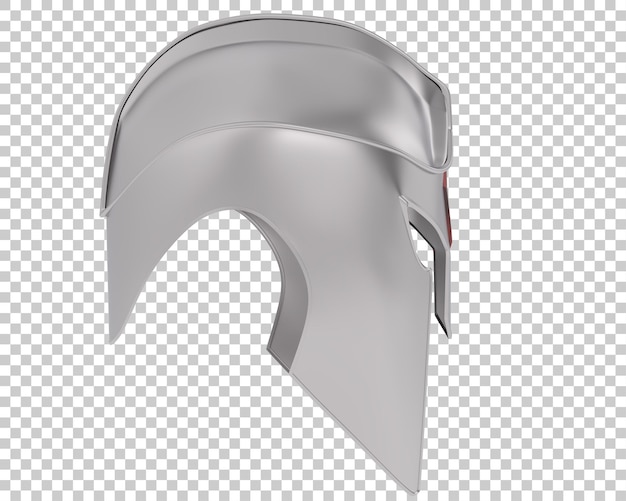 Capacete de gladiador isolado na ilustração de renderização 3d de fundo transparente