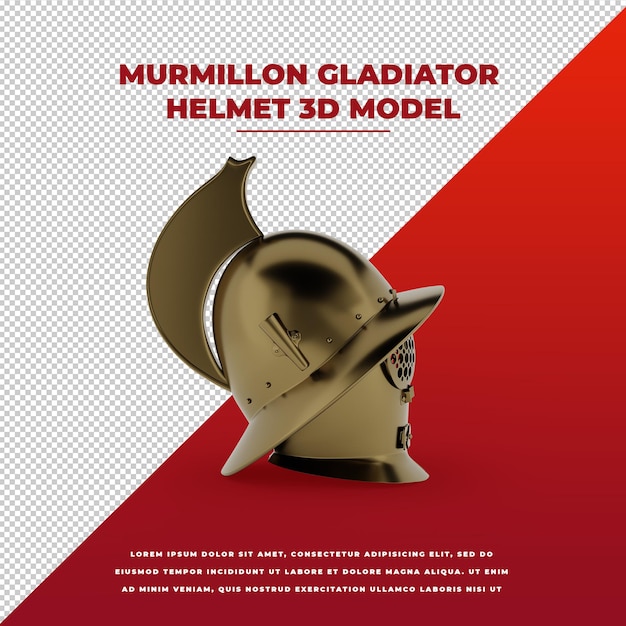 PSD capacete de gladiador murmillon