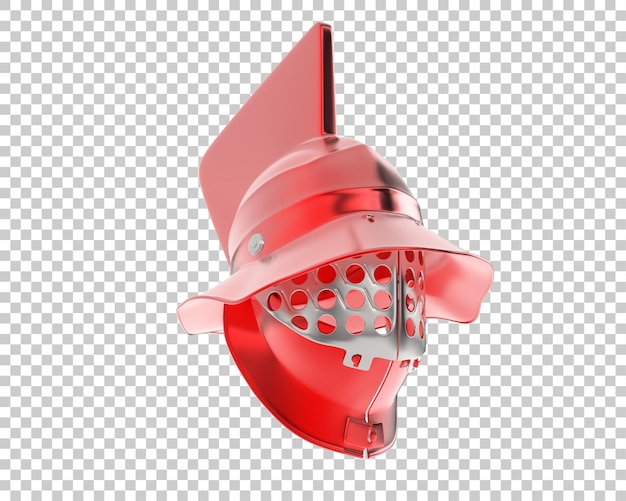 PSD capacete de gladiador na ilustração de renderização 3d de fundo transparente