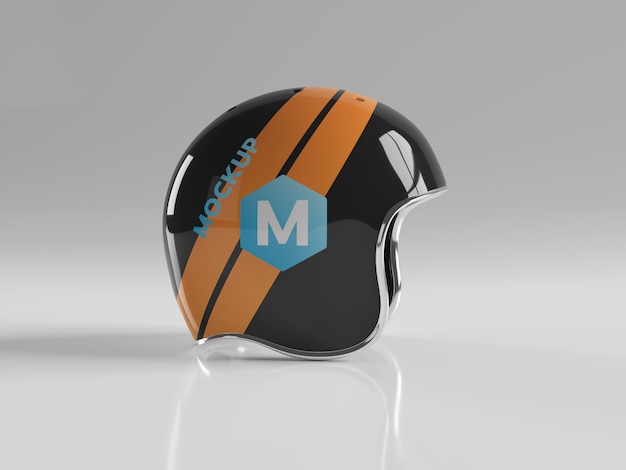 Capacete de moto isolado Maquete