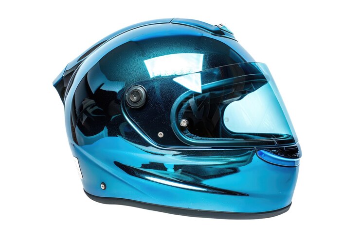 PSD capacete de motocicleta isolado em fundo branco foto de produto do estúdio aig57