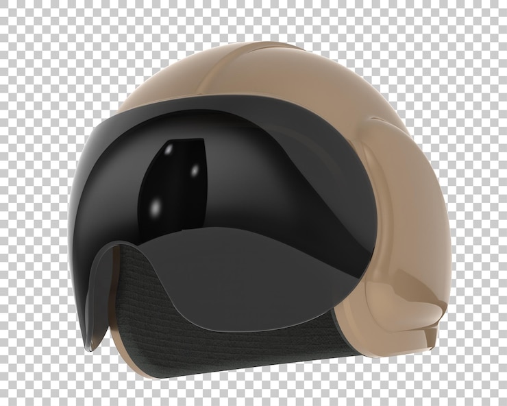 PSD capacete de piloto isolado no fundo ilustração de renderização 3d
