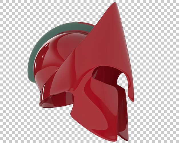 Capacete medieval isolado na ilustração de renderização 3d de fundo transparente