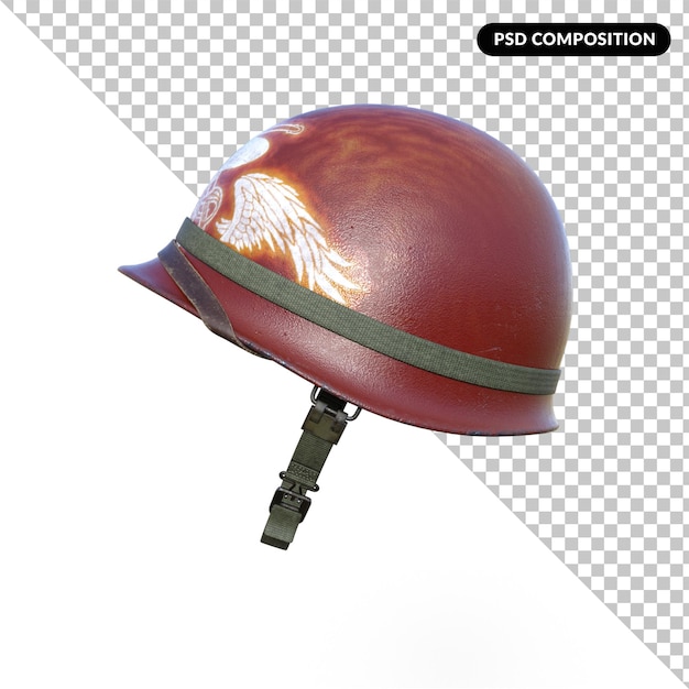 PSD capacete militar isolado 3d