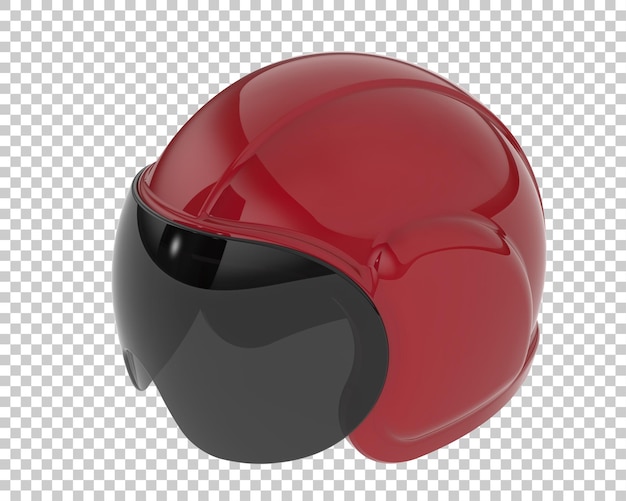 Capacete piloto na ilustração de renderização 3d de fundo transparente