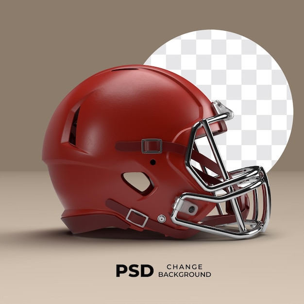 PSD capacete vermelho futebol psd