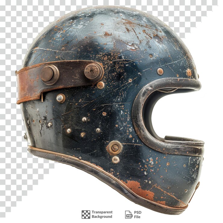 PSD capacete vintage fundo transparente