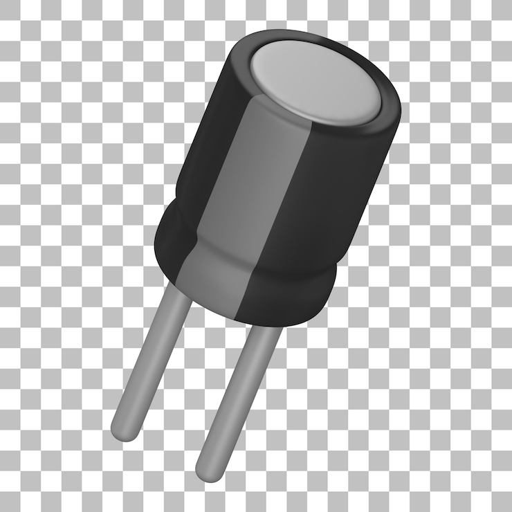 PSD capacitor 3d illustration