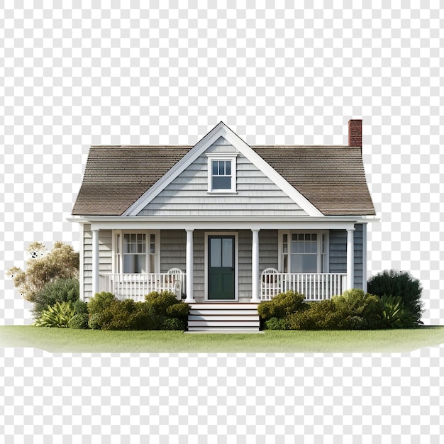 Cape Cod House isoliert auf einem transparenten Hintergrund
