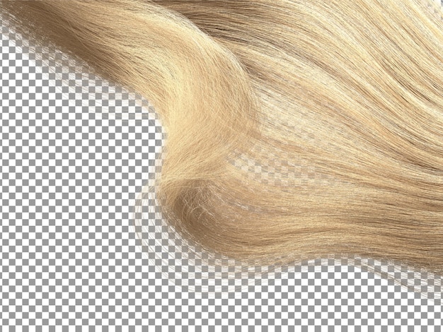 Capelli bianchi della ragazza con sfondo trasparente