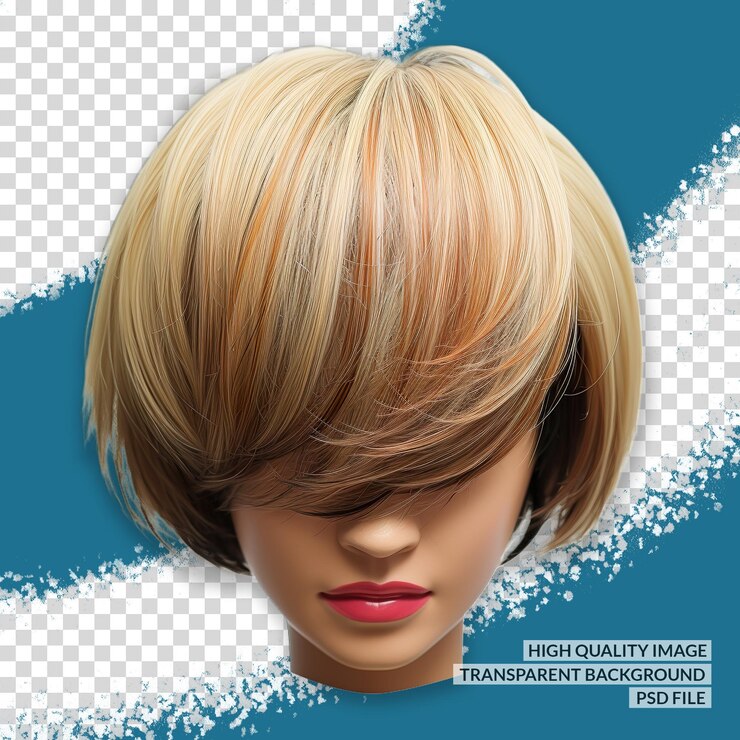 PSD capelli sintetici 3d png clipart sfondo trasparente isolato