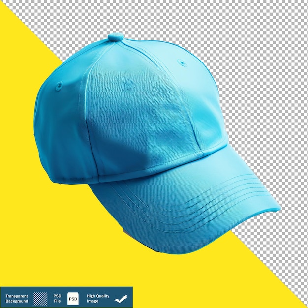 Capeta de béisbol de color cian merchandising fondo blanco fondo transparente png psd