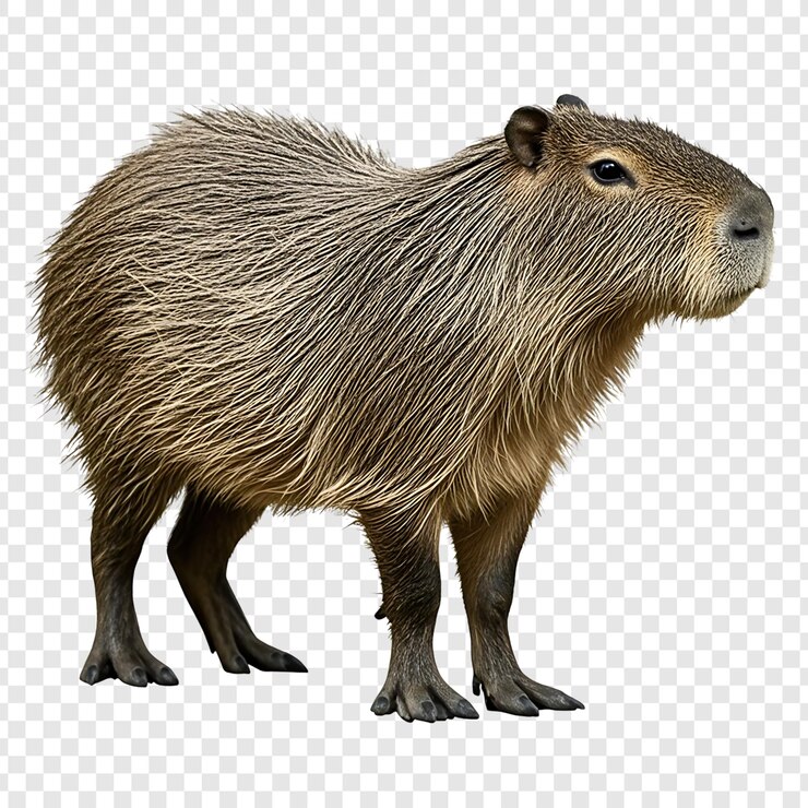 PSD capibara isolado em fundo transparente