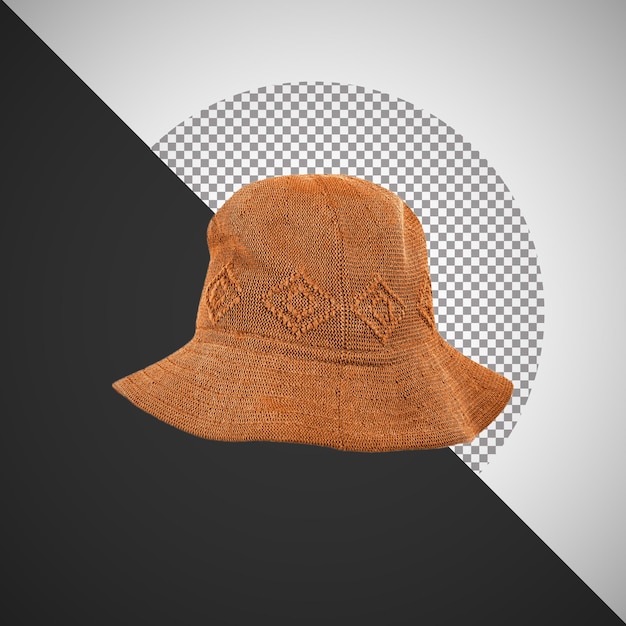 Cappello a secchio di tessuto arancione