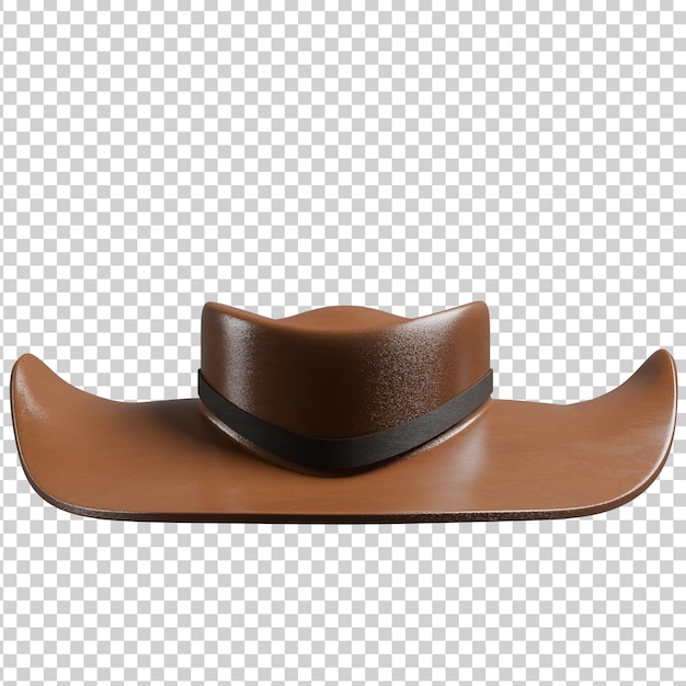 Cappello da cowboy di pelle marrone
