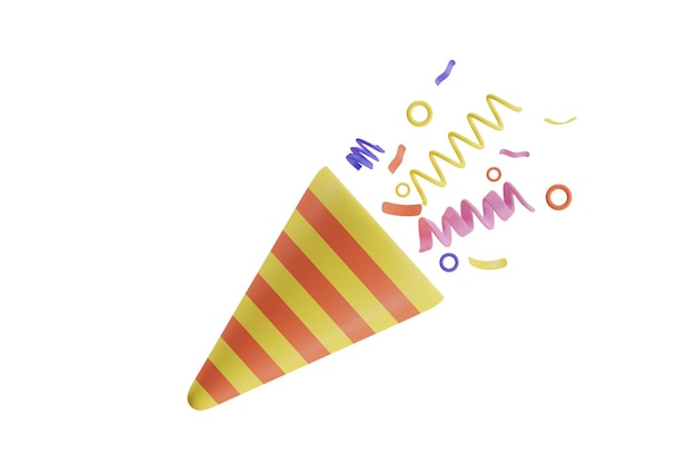 Cappello da festa colorato con confetti
