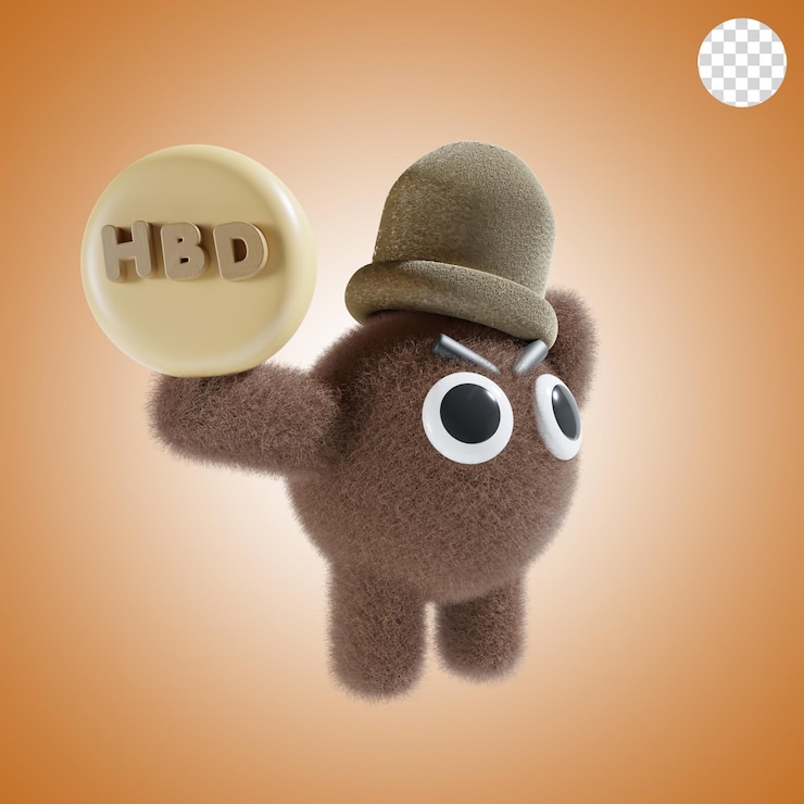 PSD cappello di compleanno in tema cioccolato con bambola