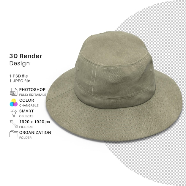 Cappello invernale di tendenza Modellazione 3D File PSD Cappello realistico
