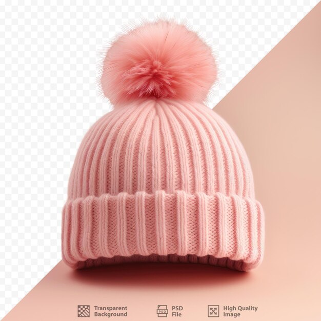 Cappello lavorato a maglia decorato con pompon