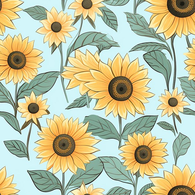 PSD caprichoso_girasol_repetición_pattern_color_pastel