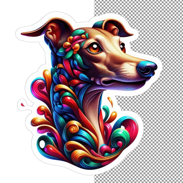 PSD caprichosos woofs adhesivo de encanto para cachorros
