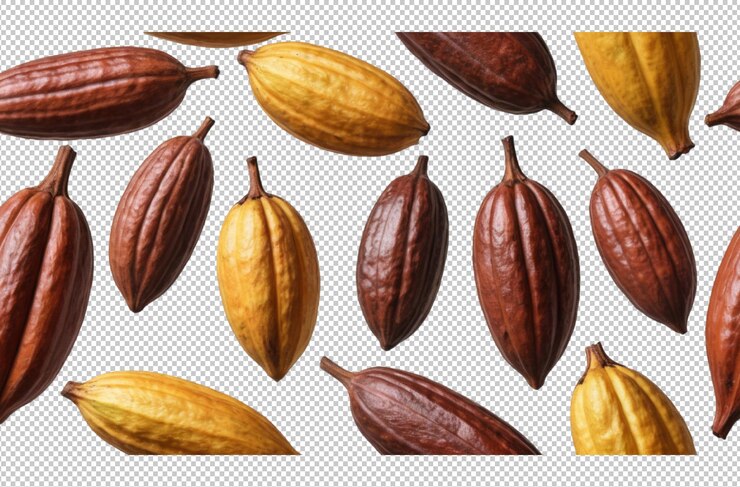 Capsole di cacao mature piene di sapore