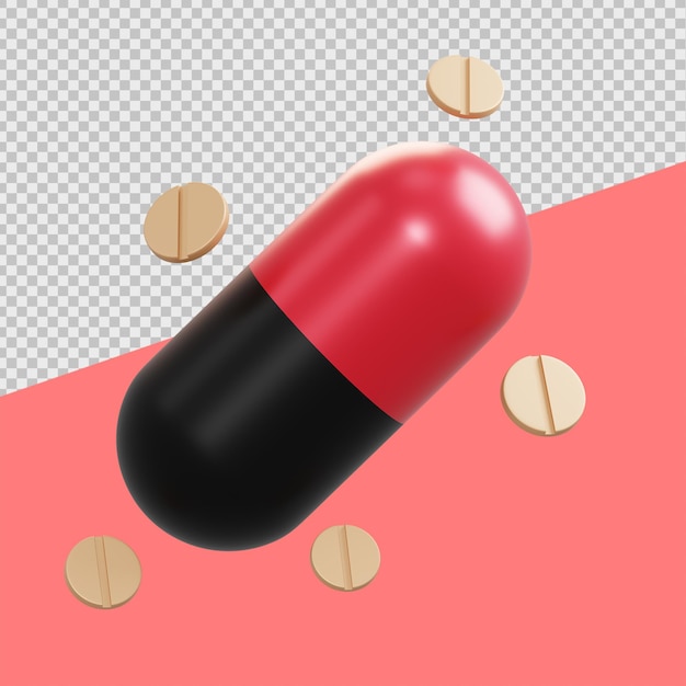 Cápsula 3D Ilustraciones médicas