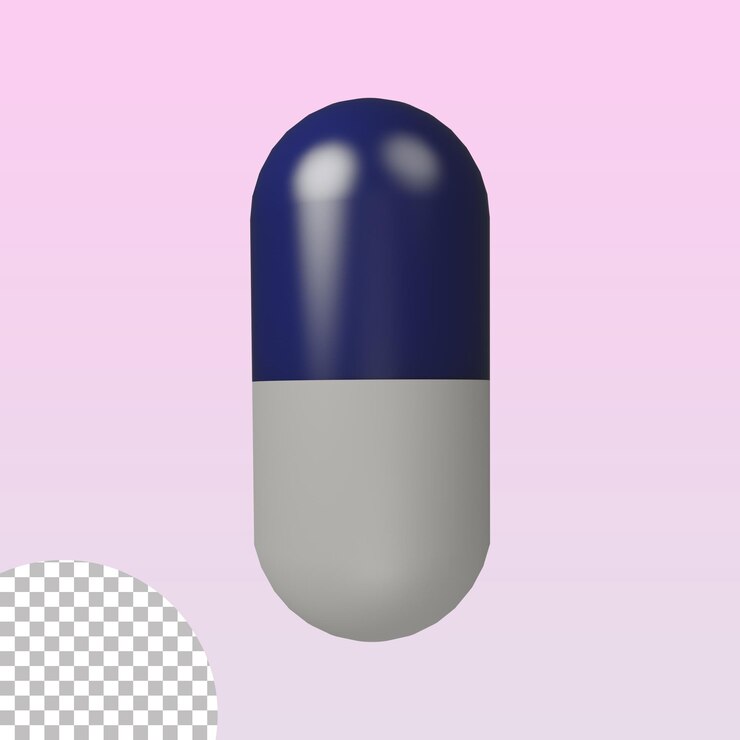 cápsula medicina render 3d