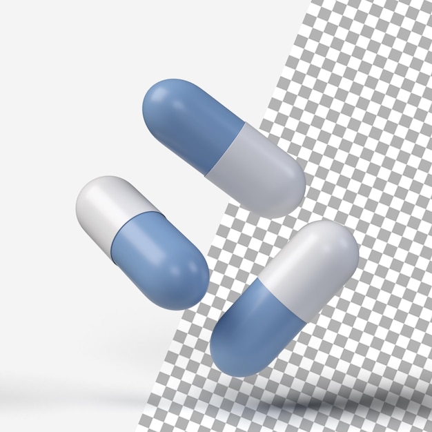 Capsulas azules y blancas