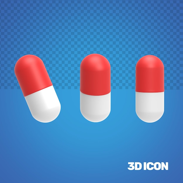 Capsules d'icônes médicales 3D