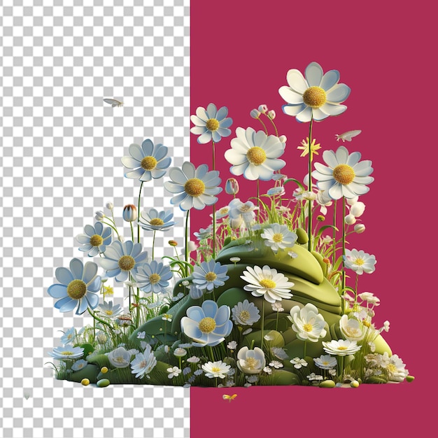 PSD capturando el espíritu de la primavera ilustración png