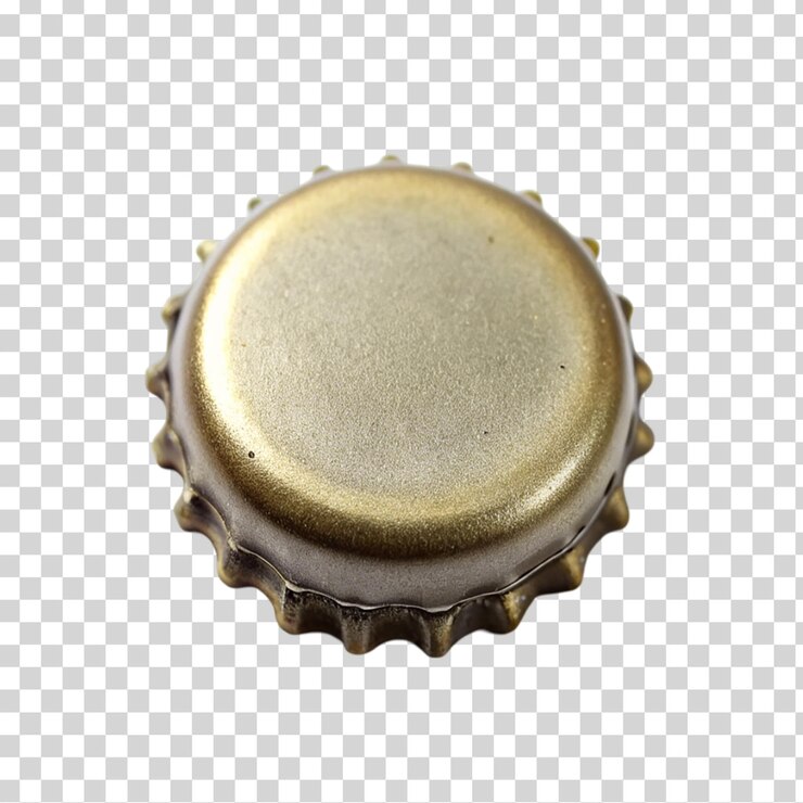 PSD capucha de cerveza aislada sobre un fondo transparente